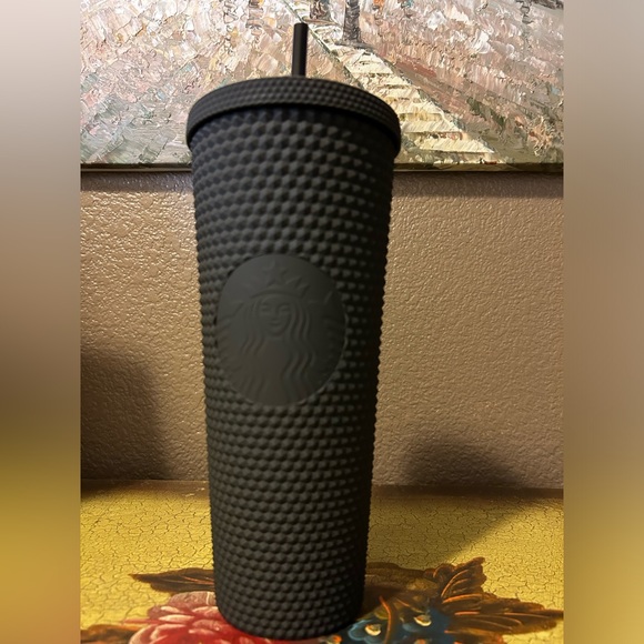 Starbucks Walt Disney World 50th Anniversary Black Geometric Tumbler with Straw - Picture 3 of 7